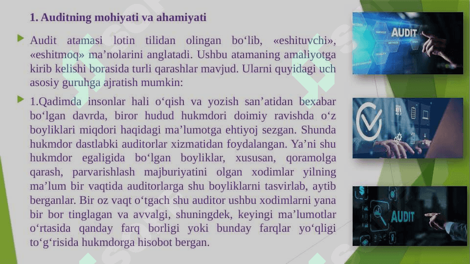 AUDITGA UMUMIY TASNIF 3