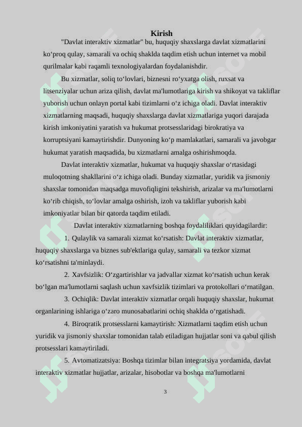 “O‘zbekiston havo yo‘llari” sohasida davlat interaktiv xizmatlar mavzusidagi Loyiha ishi 4