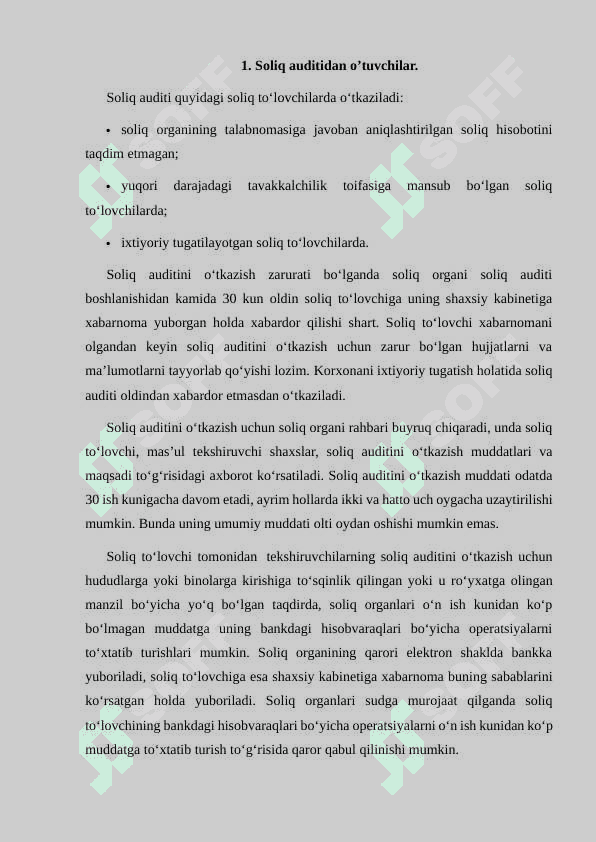 SOLIQ AUDITI VA UNI O'TKAZISH TARTIBI 2