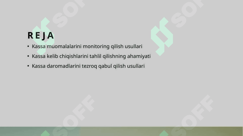 Kassa muomalalarining hisobini yuritish tartibi 2