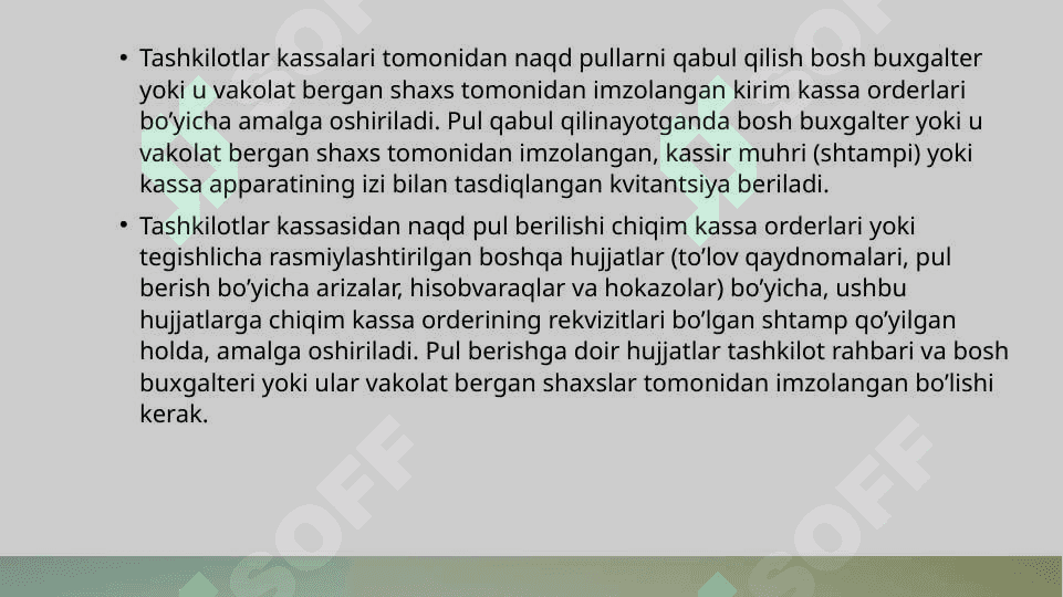 Kassa muomalalarining hisobini yuritish tartibi 3