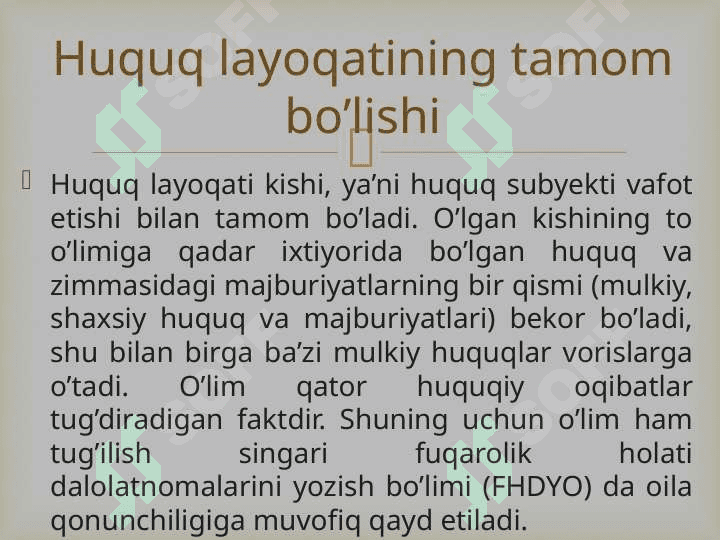 O'zbekiston Respublikasi fuqarolari huquq va majburiyatlari 6
