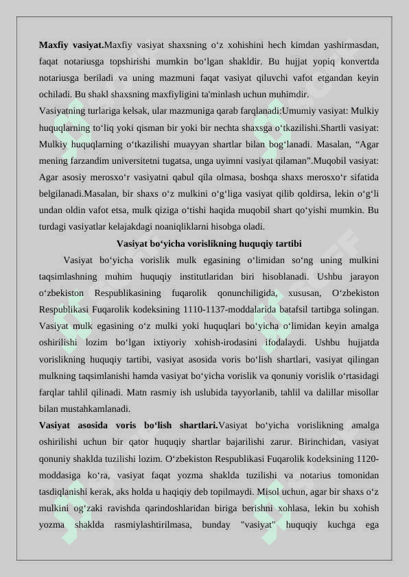 Vasiyat bo‘yicha vorislik 7