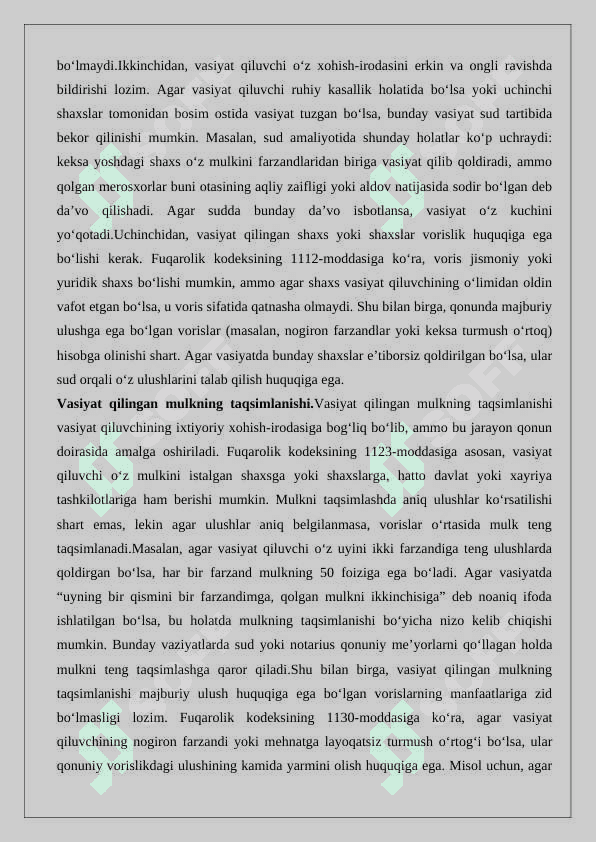 Vasiyat bo‘yicha vorislik 8