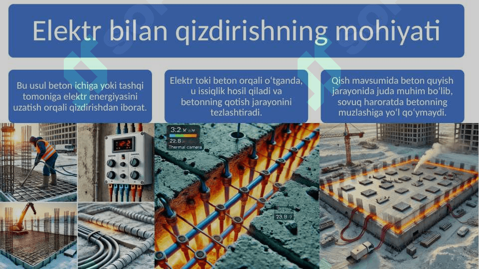 Betonni elektr bilan qizdirish usuli 3