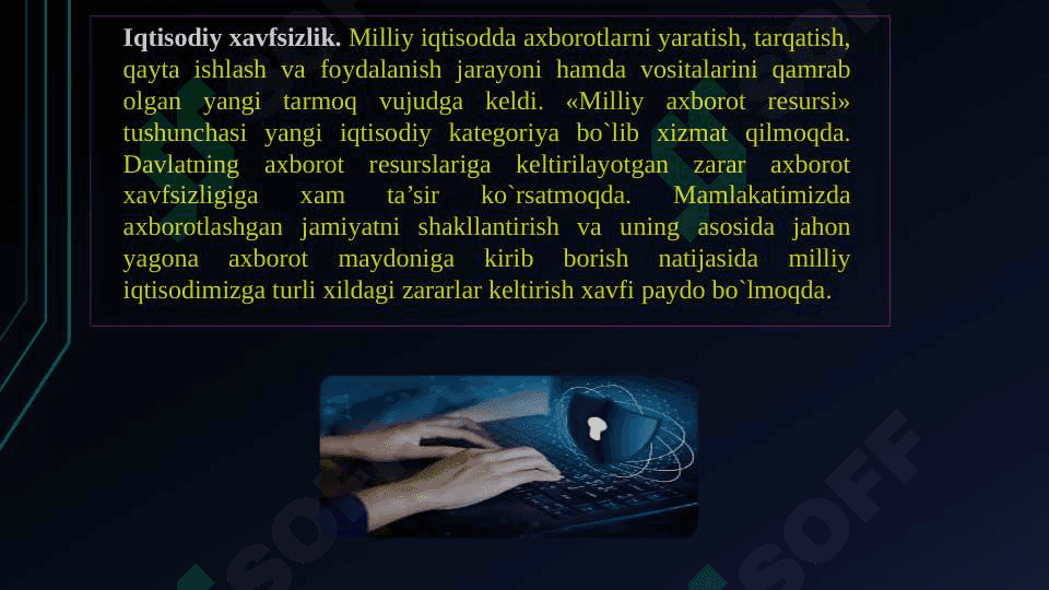 Axborot xavfsizligi va axborotlarni himoyalash usullari, Axborotlarni himoyalashning texnik va dasturiy vositalari. 4