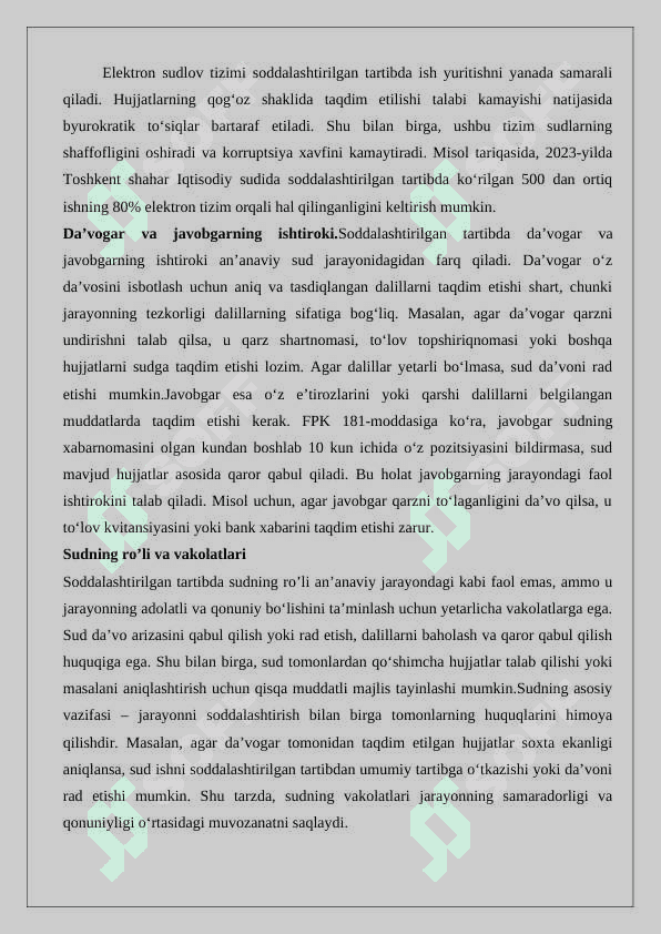 Soddalashtirilgan tartibda ish yuritish 8
