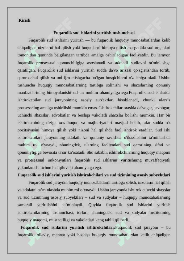 Fuqarolik sud ishlarini yuritish ishtirokchilar 2