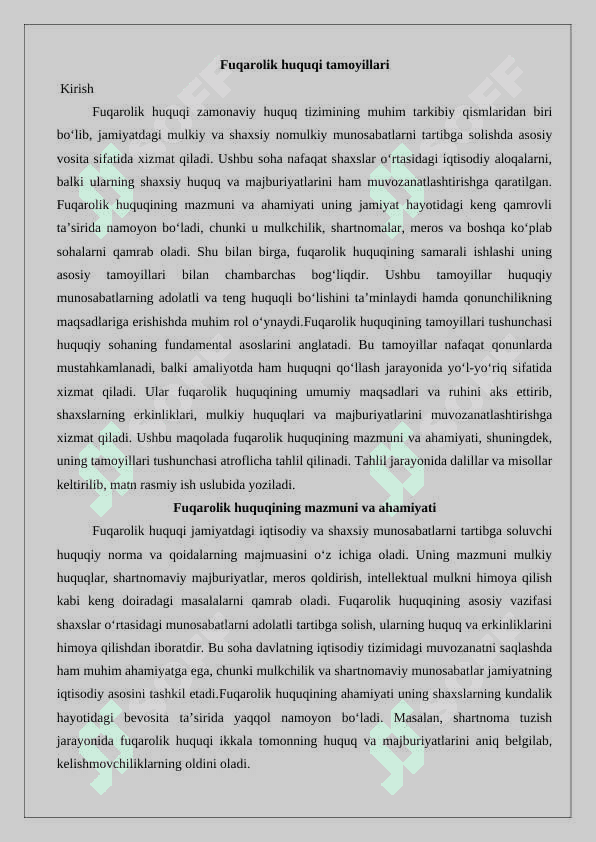 Fuqarolik huquqi tamoyillari 25 2