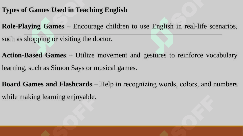 GAME AS A MODERN TECHNIQUE OF TEACHING ENGILISH AT THE PRE-SCHOOL STAGE TECHNIQUE OF TEACHING ENGILISH AT THE PRE-SCHOOL STAGE 4