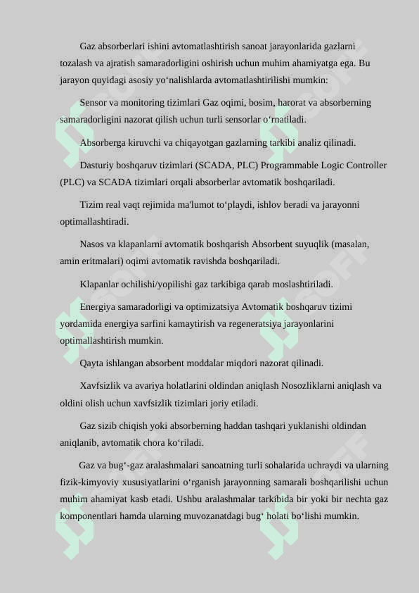 GAZ ABSORBERLARI ISHINI AVTOMATIZATSIYALASH 2