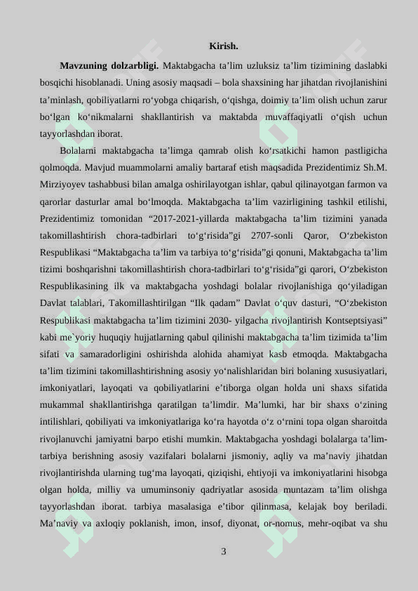 Ilk yoshdagi bolalarni tarbiyalashning o‘ziga xosligi 3