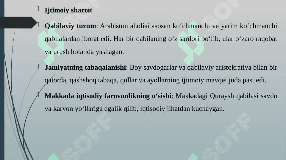 ISLOM DININING PAYDO BO'LISHIDAGI IJTIMOIY-SIYOSIY VA MADANIY SHAROITLAR 3