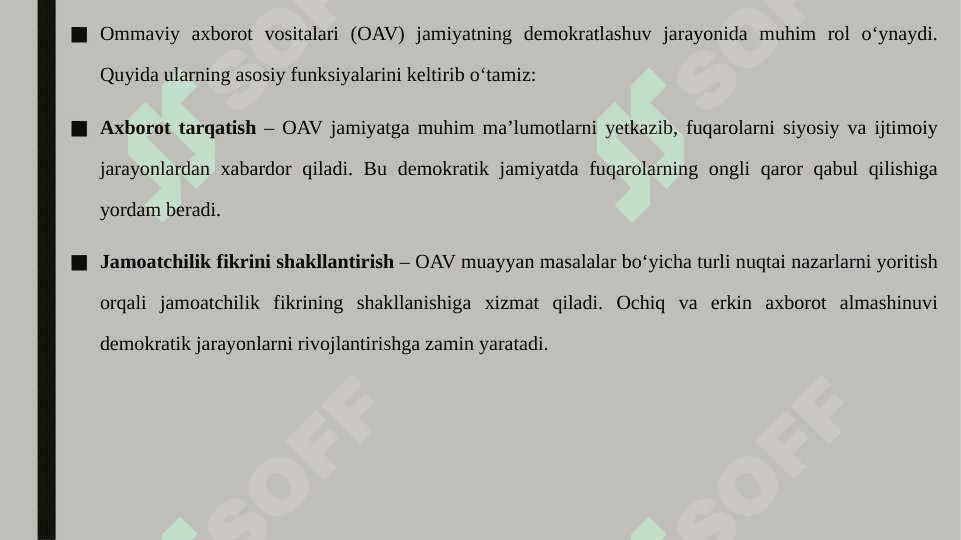Jamiyatning demokratlashuvida ommaviy axborot vositalarining tutgan o'rni 3