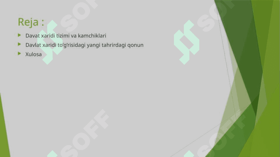O’zbekiston Respublikasida Davlat xaridi tizimini rivojlantirish bosqichlari 2