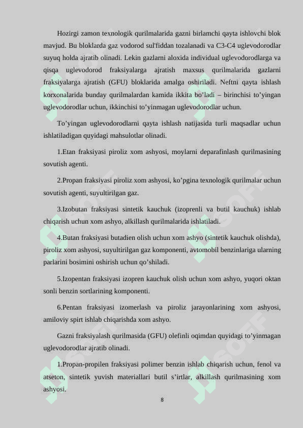 GAZ HAMDA BUG'-GAZ ARALASHMALARIDAGI KOMPONENTLARNING SUYUQLIKDA TANLAB YUTILISH JARAYONINI AVTOMATLASHTIRISH 8