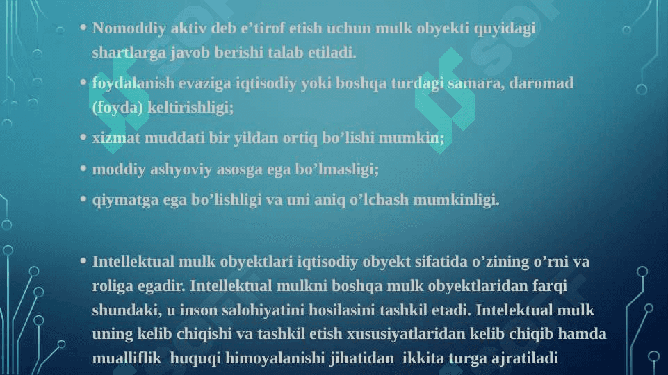 Nomoddiy aktivlarga safarbar etiladigan investitsiyalarni moliyalashtirish 6
