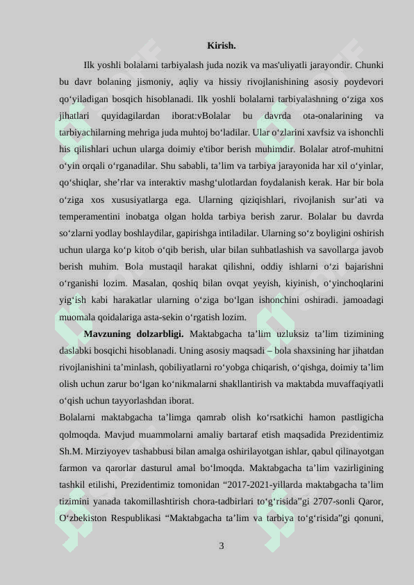 Ilk yoshli bolalarni tarbiyalashning o‘ziga xosligi 3