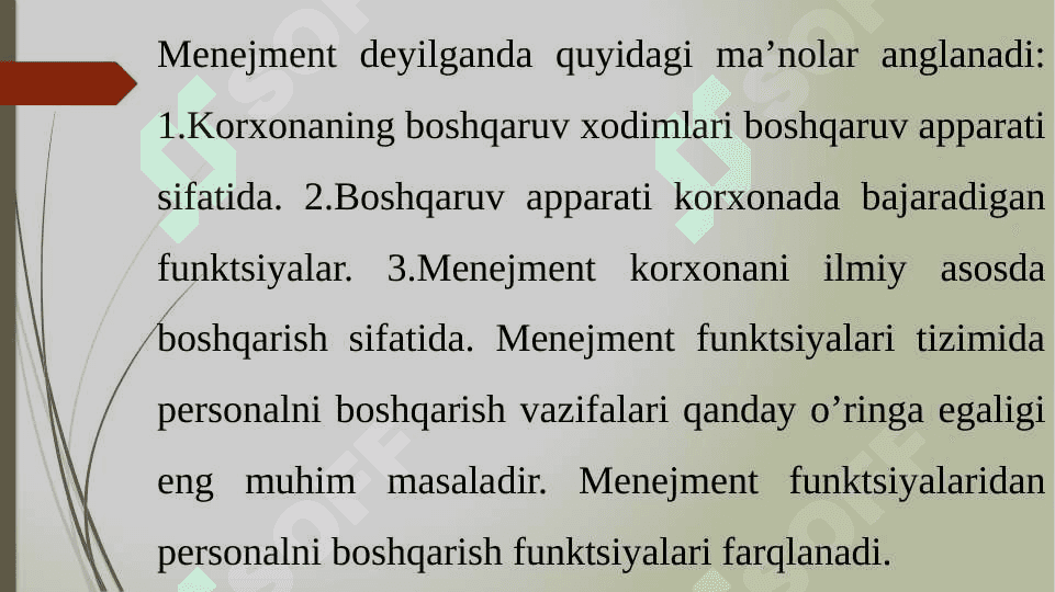 Korxona va tashkilotlarda personal bilan ishlashni boshqarish 6