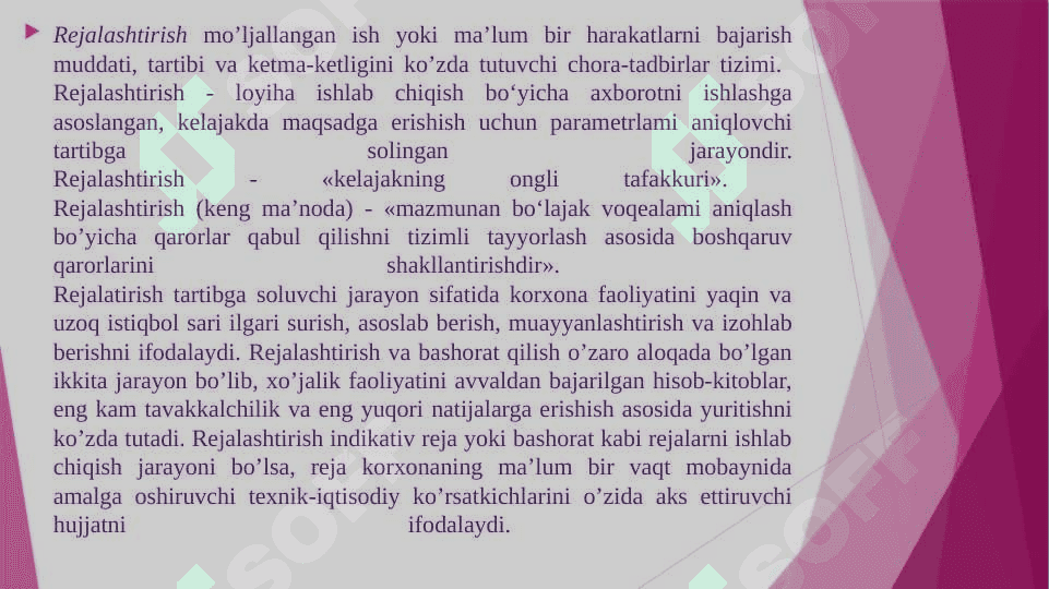 Biznesda rejalashtirishning ahamiyati 3