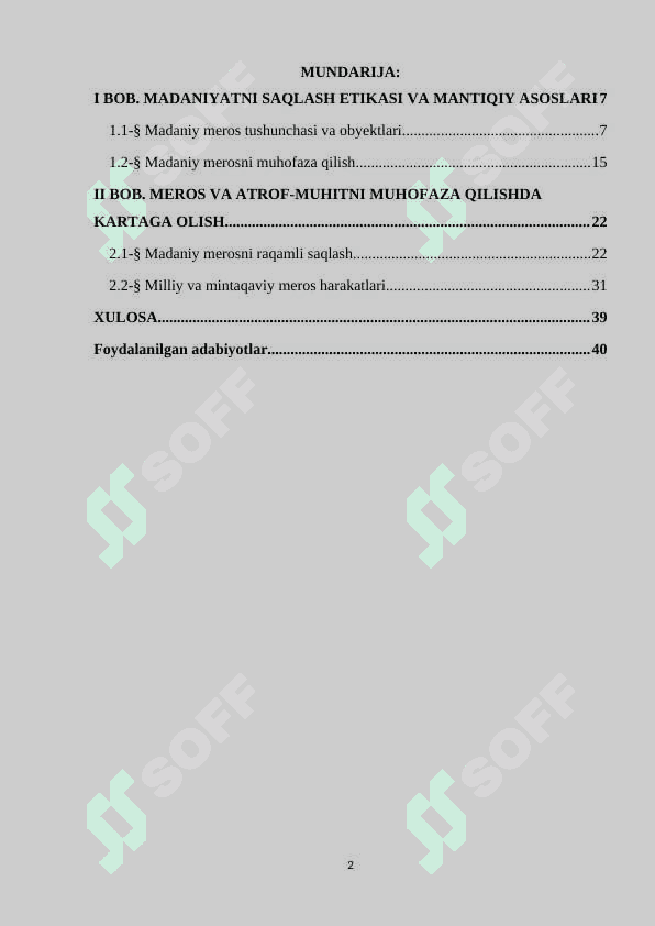 Madaniy meros obyektlari va ularni kartaga olish 2