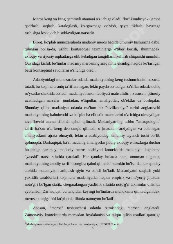 Madaniy meros obyektlari va ularni kartaga olish 8