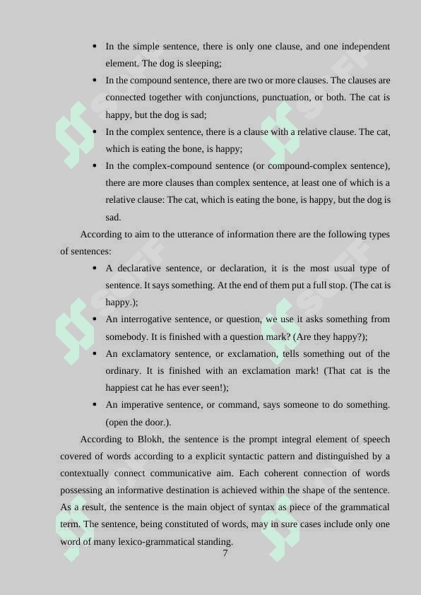 Sentence typology in cognitive grammar: clause types and a clause structure 7