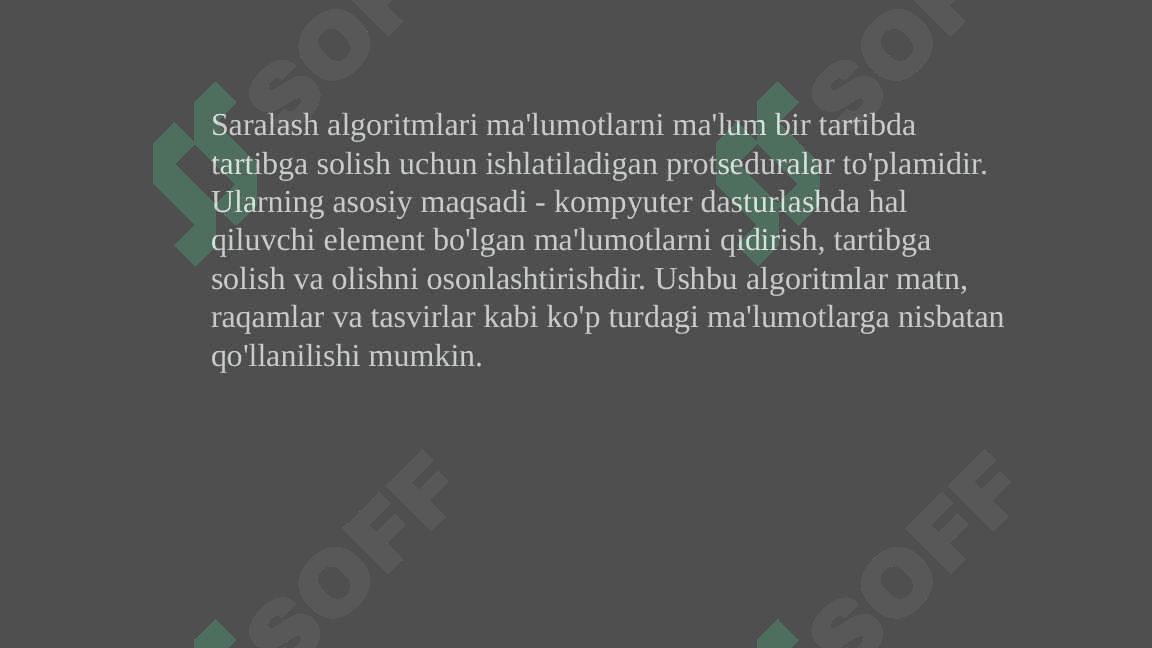 Razrayadlar bo'yicha saralash algoritmi 3
