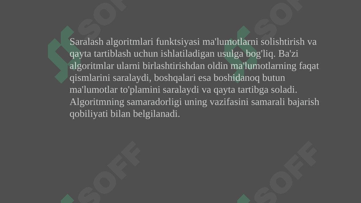 Razrayadlar bo'yicha saralash algoritmi 4