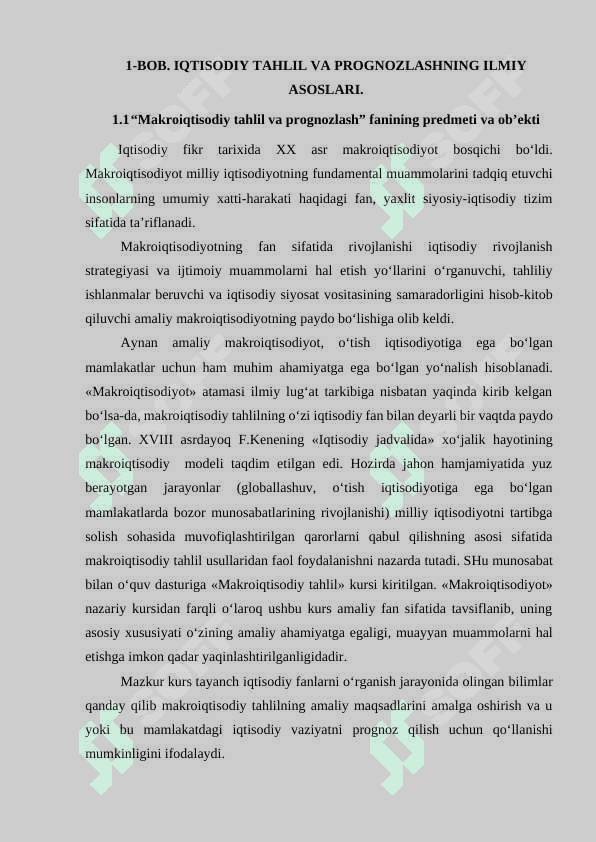IQTISODIY O'SISHNI PROGNOZLASH kurs ishi 5