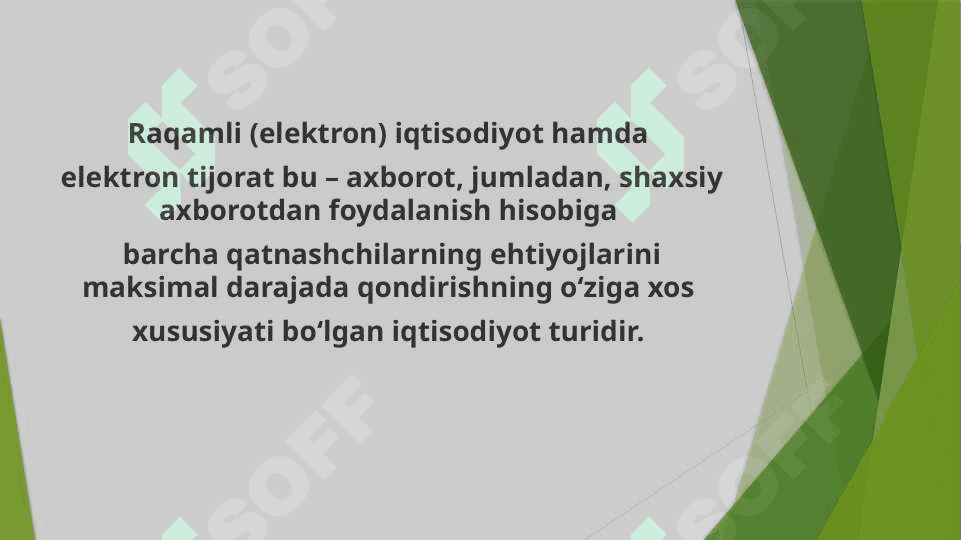 RAQAMLI IQTISODIYOT VA UNING ASOSIY TARKIBIY QISMLARI 8