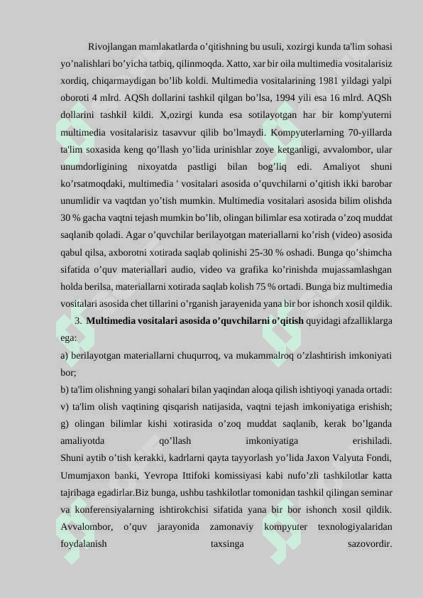 Ta’limda multimedia texnologiyasini tatbiq etish 4