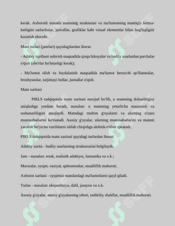 PIRLS matnlarini tahlil qilish 2