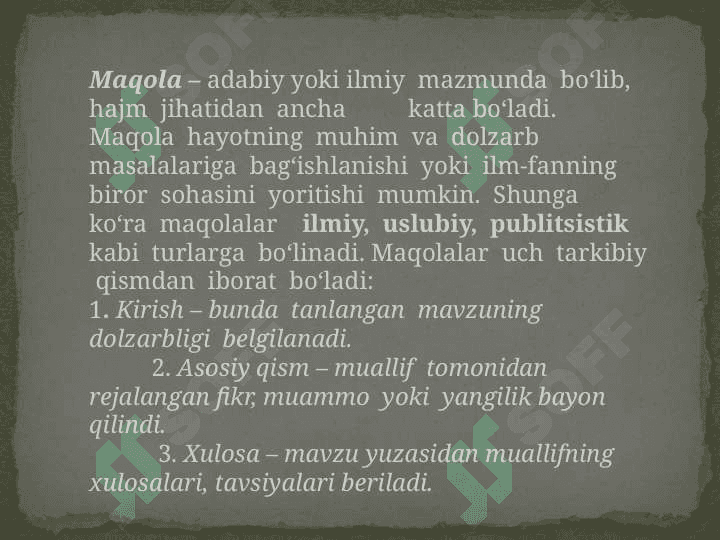 Sohaga oid ilmiy maqolaga taqriz yozish 2