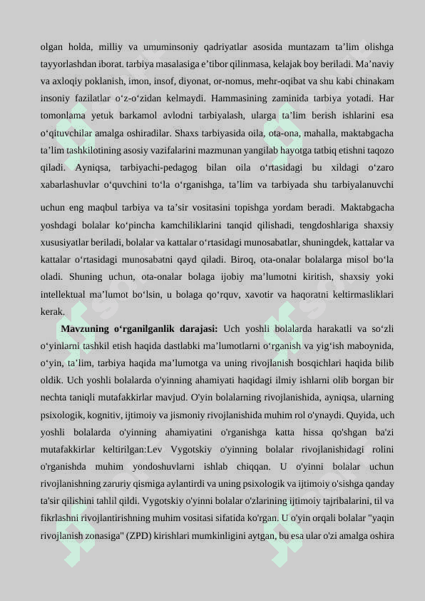 Uch yoshli bolalarda harakatli va so‘zli o‘yinlarni tashkil etish. 4
