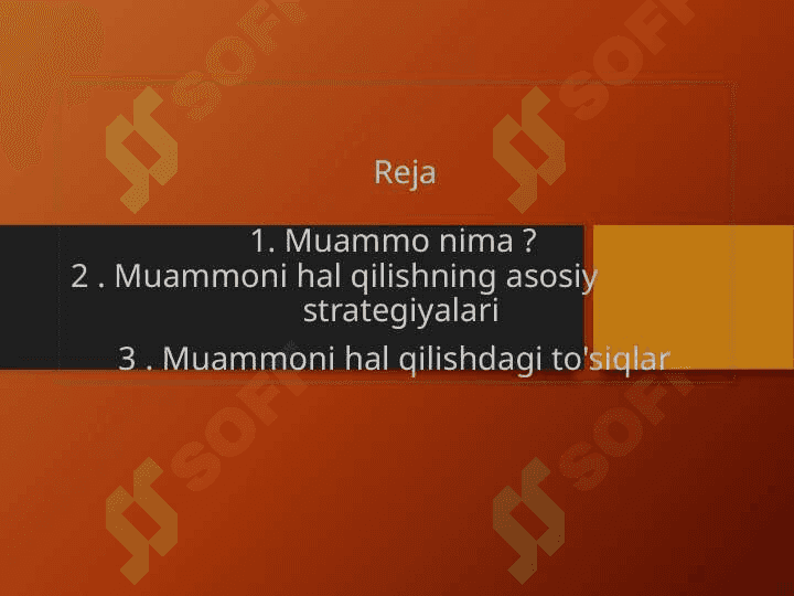 Muammoni hal qilishning asosiy strategiyalari 2