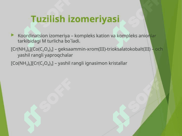 Kompleks birikmalarda izomeriya hodisasi 3