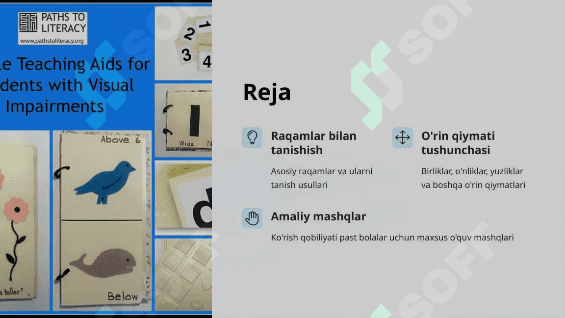 Boshlang'ich sinflarda Raqamlar va ularning o'rin qiymati 2