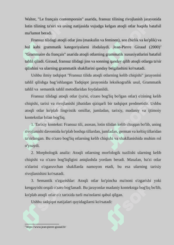 FRANSUZ TILIDA ATOQLI OTLARNING KELIB CHIQISHI 2