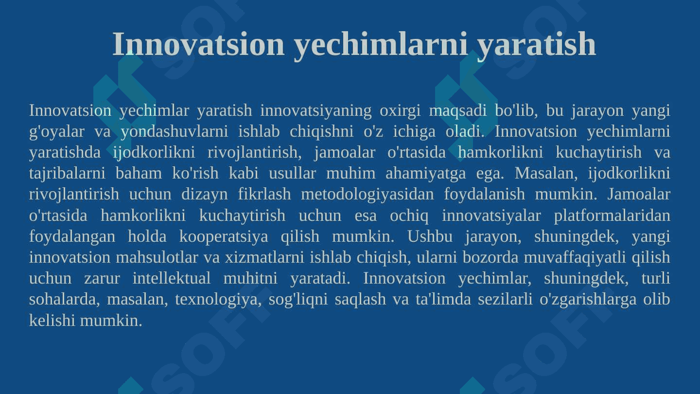 Innovatsiyaning maqsadi va turlari 7