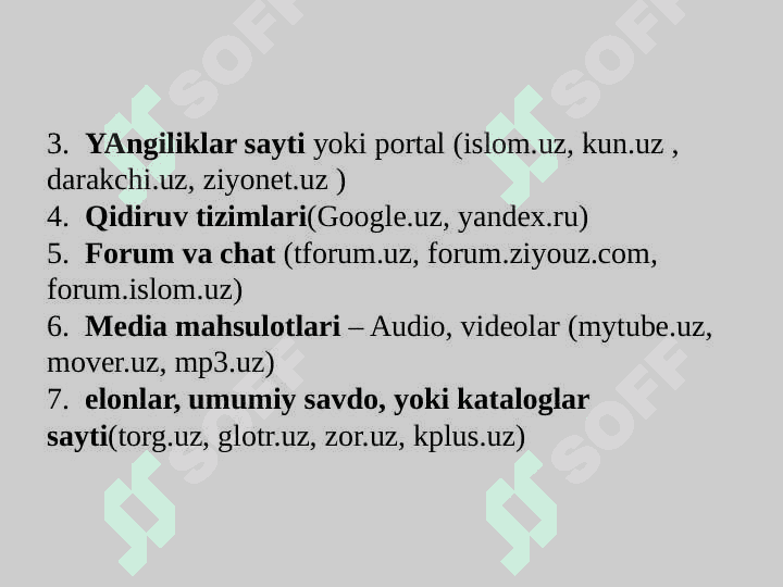 Veb saytlarning qanday turlari bor 4