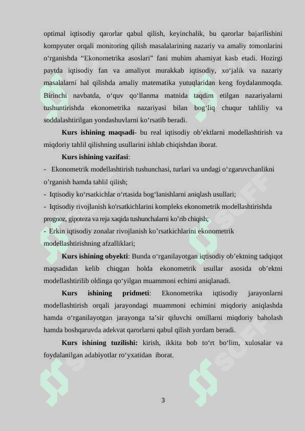 RESPUBLIKA HUDUDLARI IQTISODIY RIVOJLANISH KO'RSATKICHLARINI KOMPLEKS EKONOMETRIK MODELLASHTIRISH 3