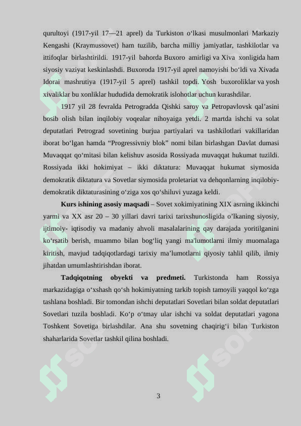 ROSSIYADA 1917-YILGI INQILOBIY VOQEALARNING TURKISTONDAGI IJTIMOIY-SIYOSIY VAZIYATGA TA'SIRI 3