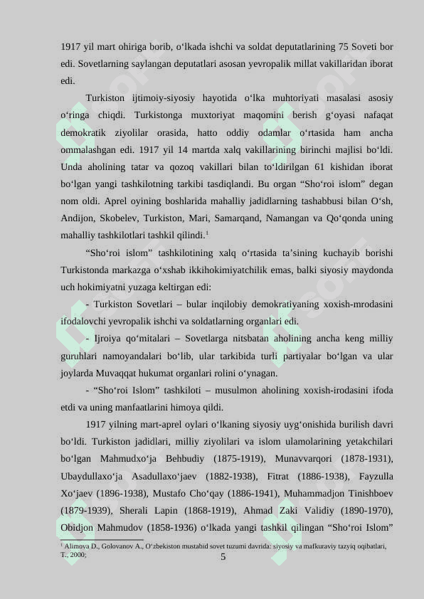 ROSSIYADA 1917-YILGI INQILOBIY VOQEALARNING TURKISTONDAGI IJTIMOIY-SIYOSIY VAZIYATGA TA'SIRI 5