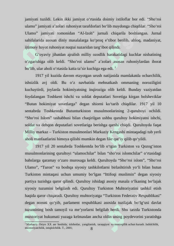 ROSSIYADA 1917-YILGI INQILOBIY VOQEALARNING TURKISTONDAGI IJTIMOIY-SIYOSIY VAZIYATGA TA'SIRI 8