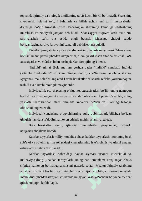 SHAXS TARAQQIYOTIDA EHTIYOJLARNING TA'SIRI 6