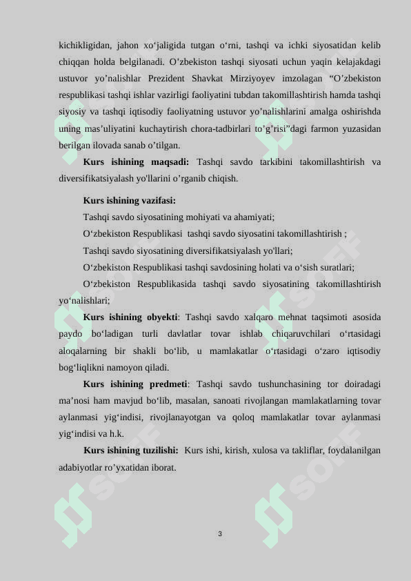 Tashqi savdo tarkibini takomillashtirish va diversifikatsiyalash yo'llari 3