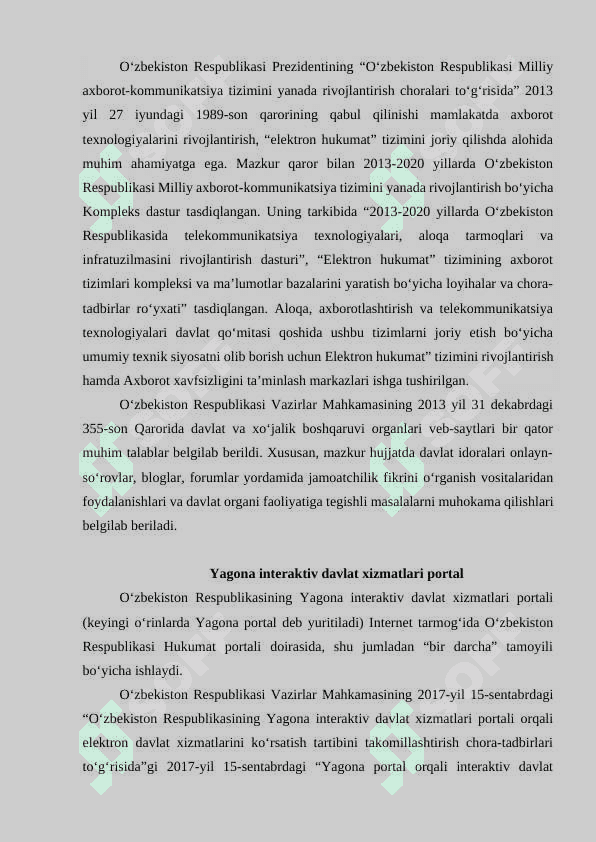 “O‘zbekiston havo yo‘llari” sohasida davlat interaktiv xizmatlarini loyihalash Mavzusidagi Loyiha ishi 8