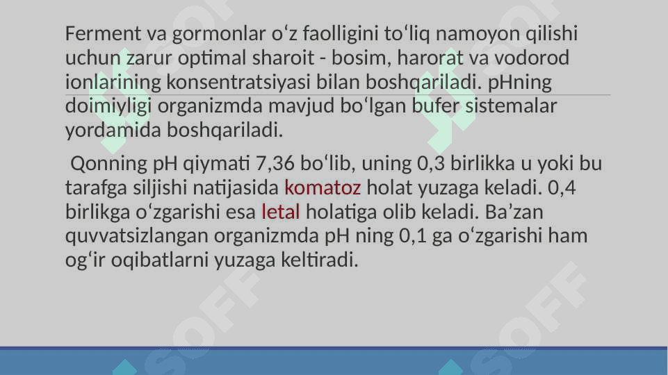 Kislota-asosli muvozanat. Bufer sistemalar. Kompleks birikmalar 7