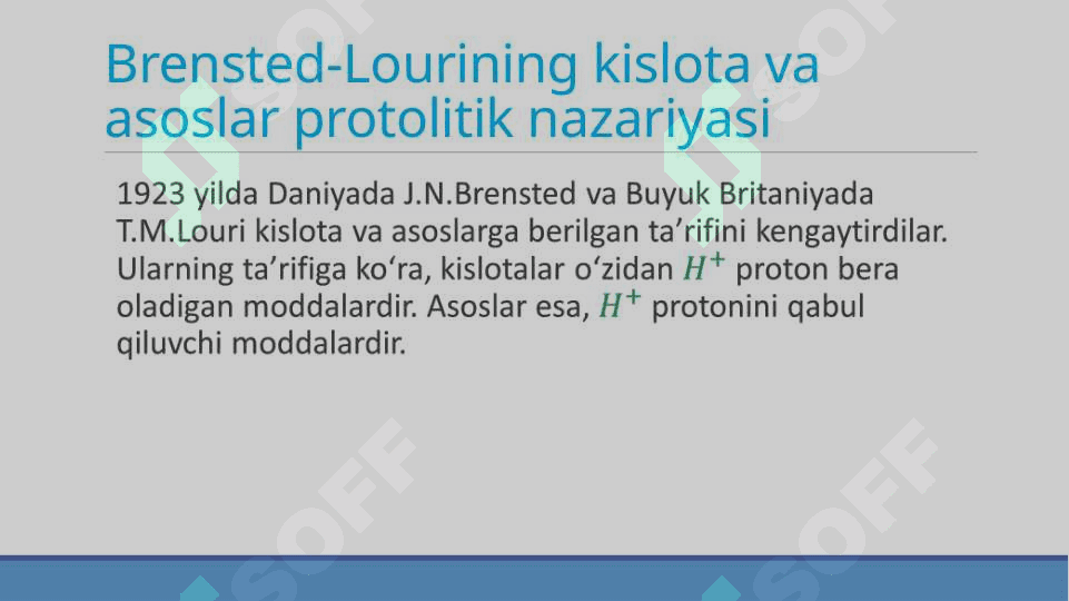 Kislota-asosli muvozanat. Bufer sistemalar. Kompleks birikmalar 8